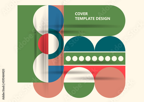 Modern laconic geometric composition for cards, heading, invitation, poster, social networks, publications after publication. Vector