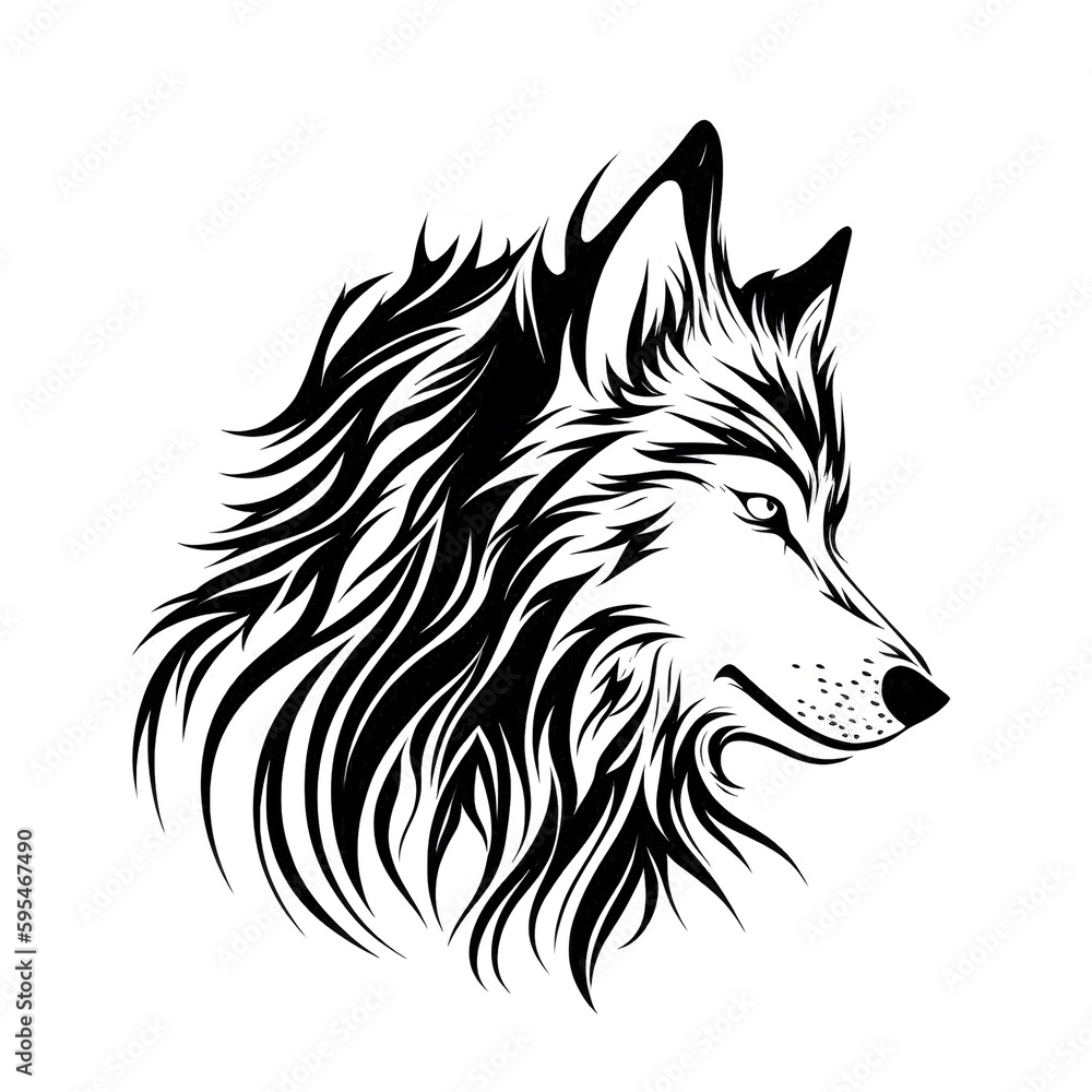 wolf head silhouette wolf head silhouette