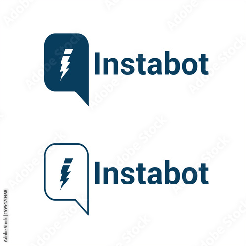 I chat bubble logo, instabot logo