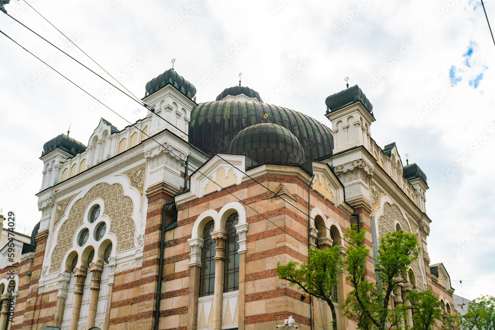 exterior of  Sofia sephadric Synagogue in Sofia, Bulgaria