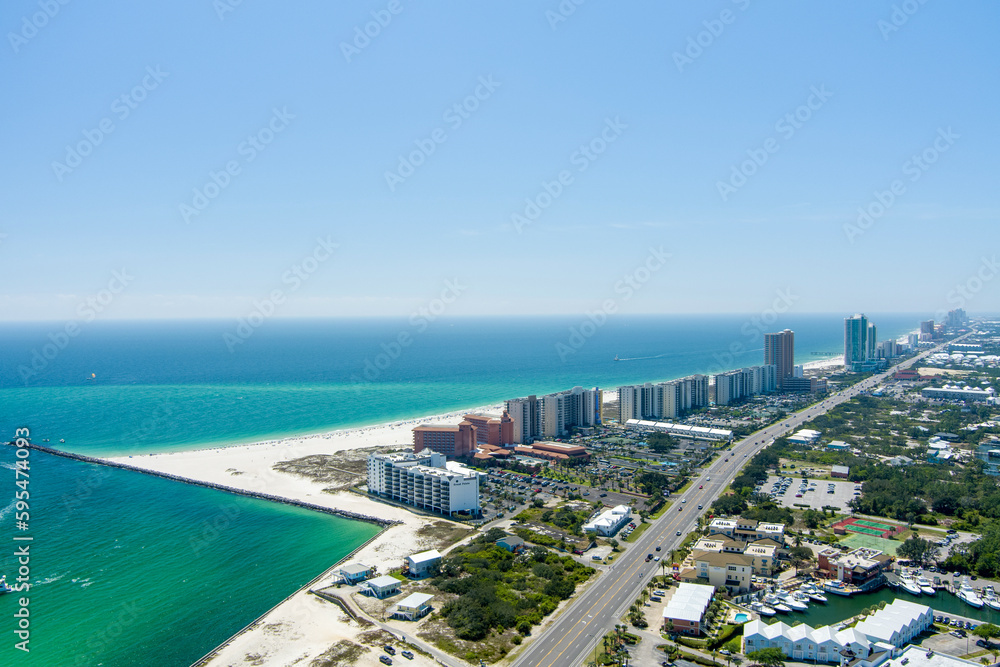 Fototapeta premium Aerial view of Orange Beach, Alabama