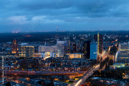 View of cityscape of den hague city, The Netherlands