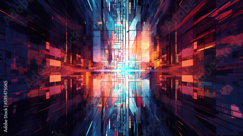 幾何学的なグラフィック素材-Generative AI