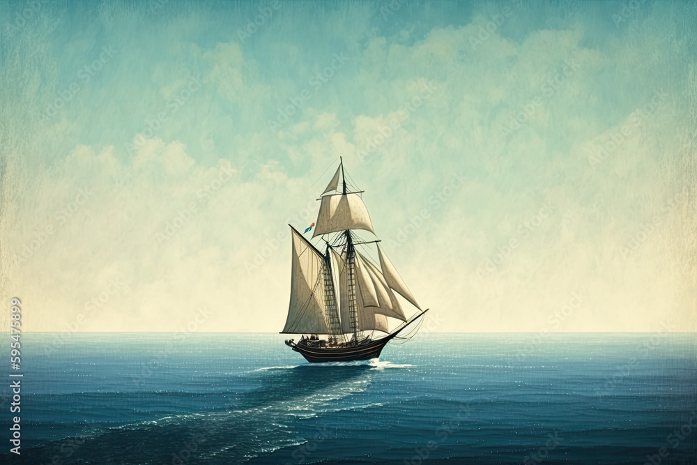 ship in the sea, AI Generative, AI, Generative ship in the sea, AI Generative, AI, Generative
