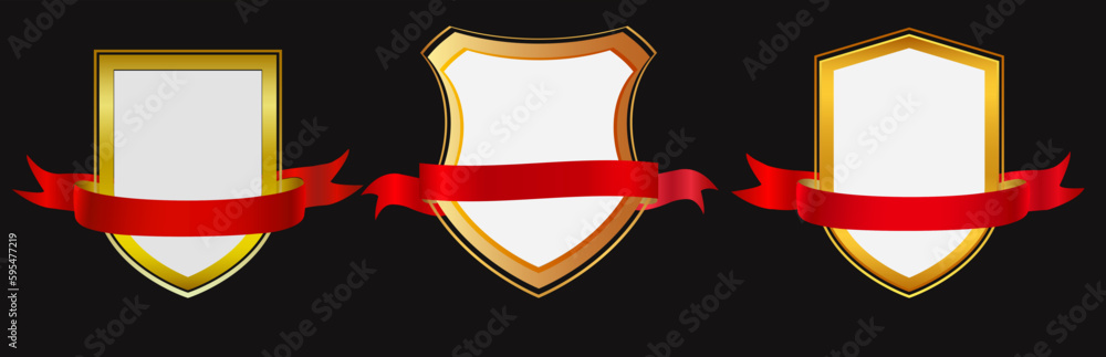Shield with ribbon collection