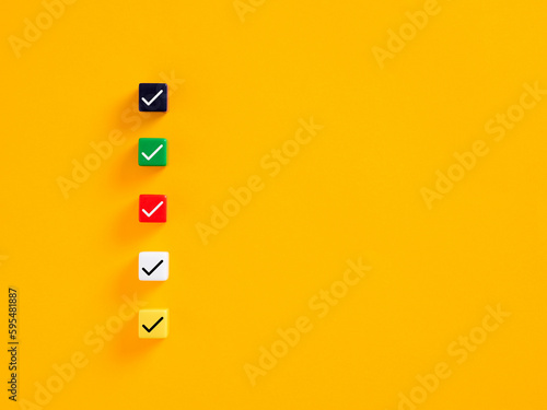 Fotografía Checklist, questionnaire, to do list or business planning concept