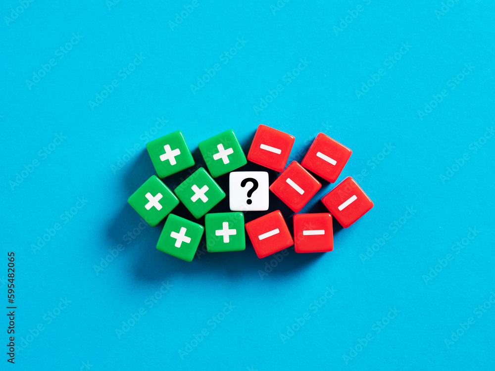Pros and cons concept. Evaluation or analysis of advantages and disadvantages. Possible profit and losses. Pros and cons concept. Evaluation or analysis of advantages and disadvantages. Possible profit and losses.