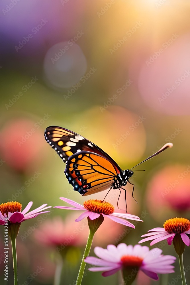 Obraz premium butterfly on flower