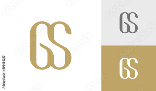 Letter GS initial monogram logo design