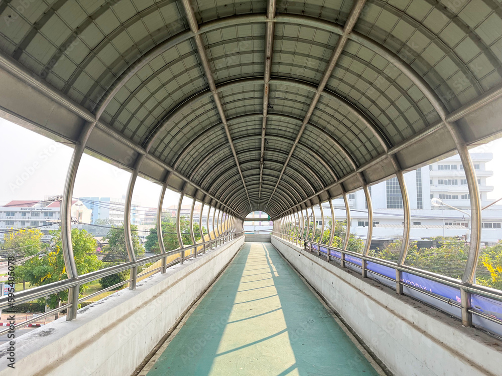 road on the overpass for walking in Thailand road on the overpass for walking in Thailand