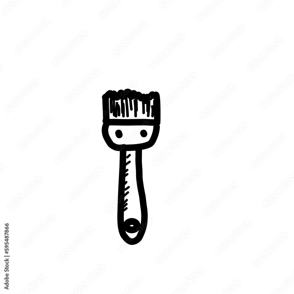 Naklejka premium House Remodel Doodle Icon 