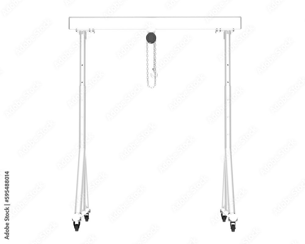 Gantry crane isolated on transparent background. 3d rendering - illustration Gantry crane isolated on transparent background. 3d rendering - illustration