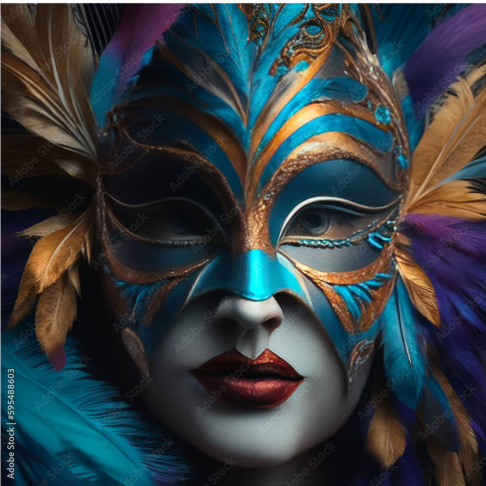 The Mardi gras festival mask. Luxurious fashion.