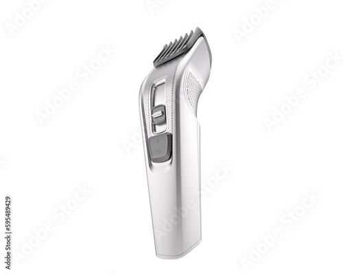 Hair trimmer isolated on transparent background. 3d rendering - illustration photo