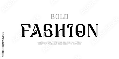Beautiful elegant alphabet serif font, fashion lettering perfect for logotypes, invitations, or design, set including two sets of differently letters and numbers, vector illustration 10EPS