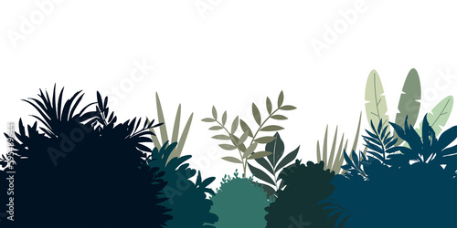 Wallpaper Mural Tropical bush. Tropical leaf isolated on transparent background. Torontodigital.ca