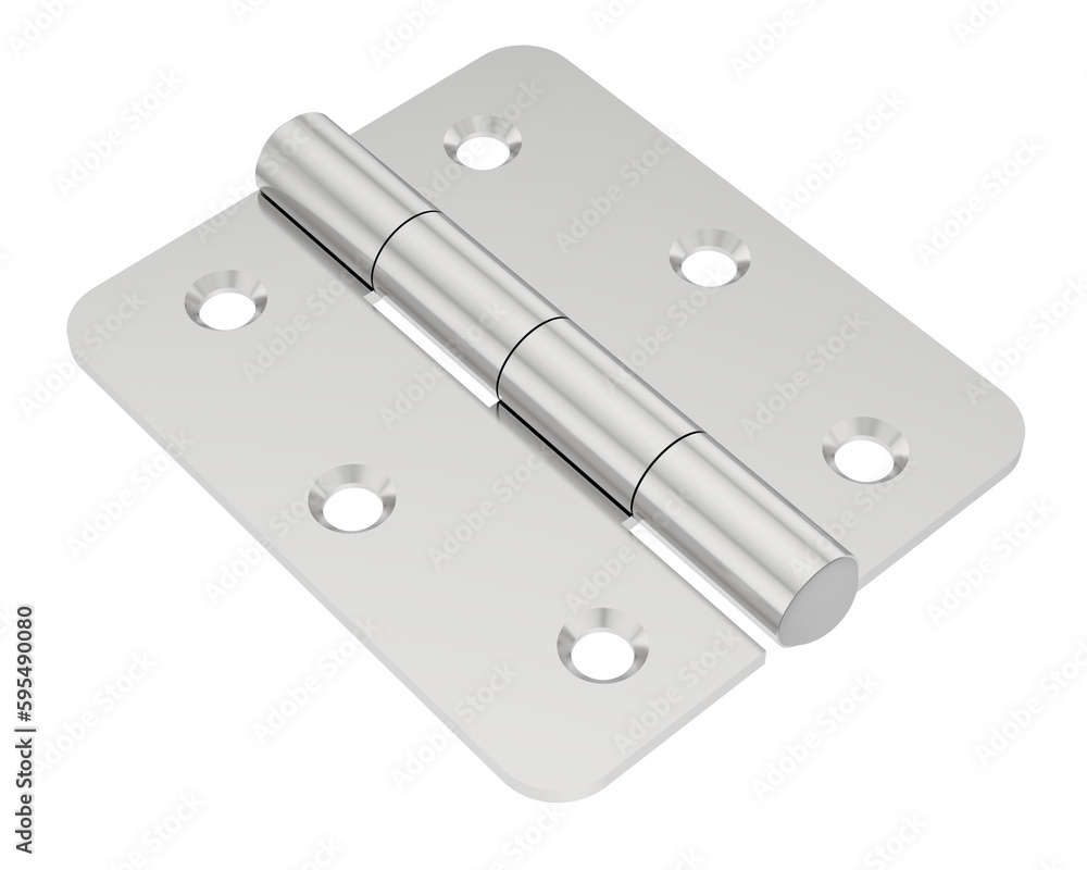 Hinge isolated on transparent background. 3d rendering - illustration Hinge isolated on transparent background. 3d rendering - illustration