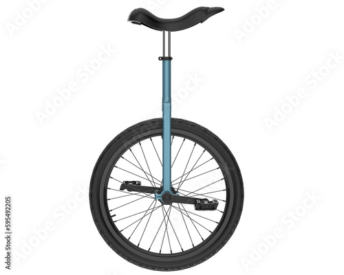 Monocycle isolated on transparent background. 3d rendering - illustration