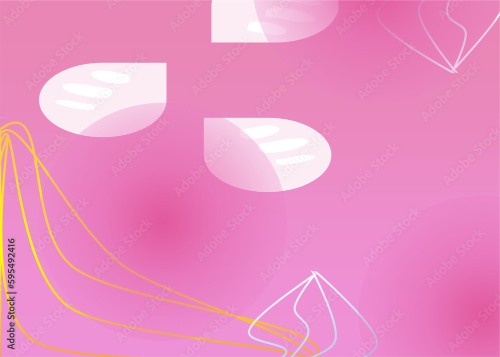 Abstract background designed with petals, lines, gradients.