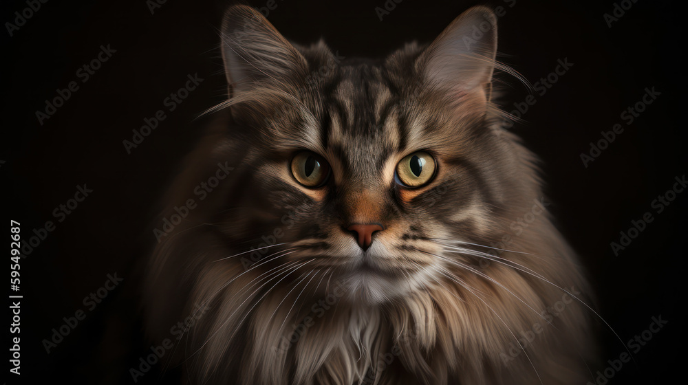 Staring into Your Soul: A Frontal Portrait of a Cat Staring into Your Soul: A Frontal Portrait of a Cat