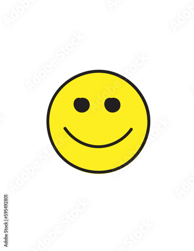 Smile yellow Icon in trendy flat style isolated on white background. Happy face, smiley, sad, wink, angel, evil face icons