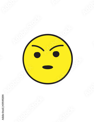 Smile yellow Icon in trendy flat style isolated on white background. Happy face, smiley, sad, wink, angel, evil face icons