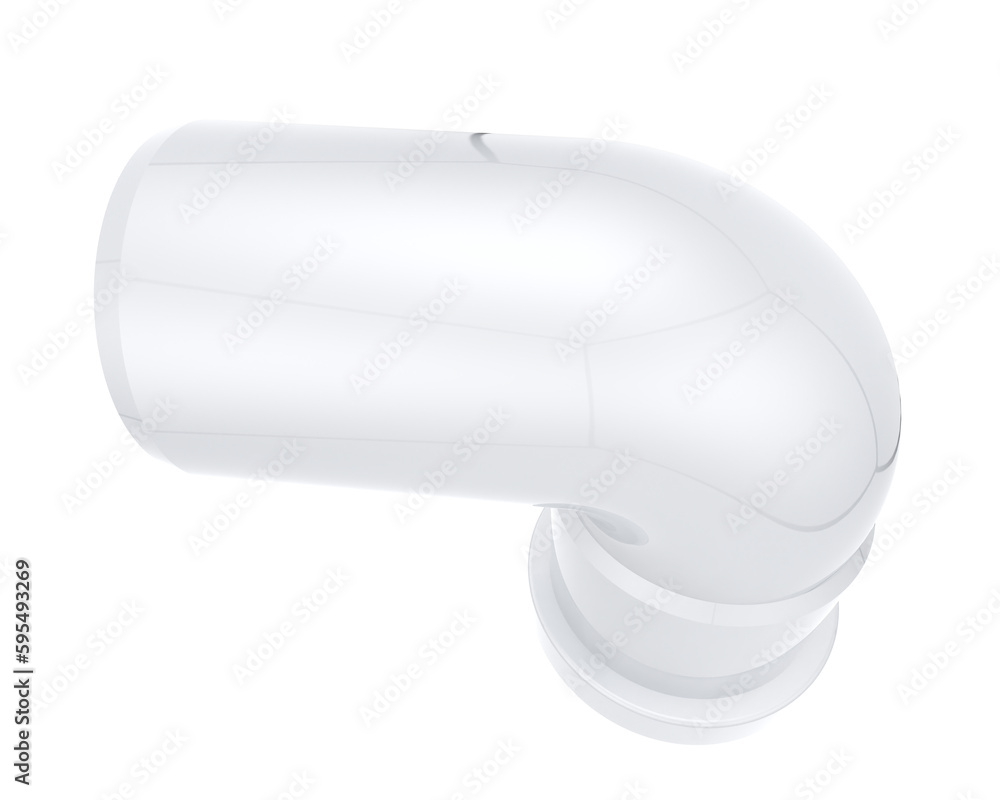 Fototapeta premium End pipe isolated on transparent background. 3d rendering - illustration