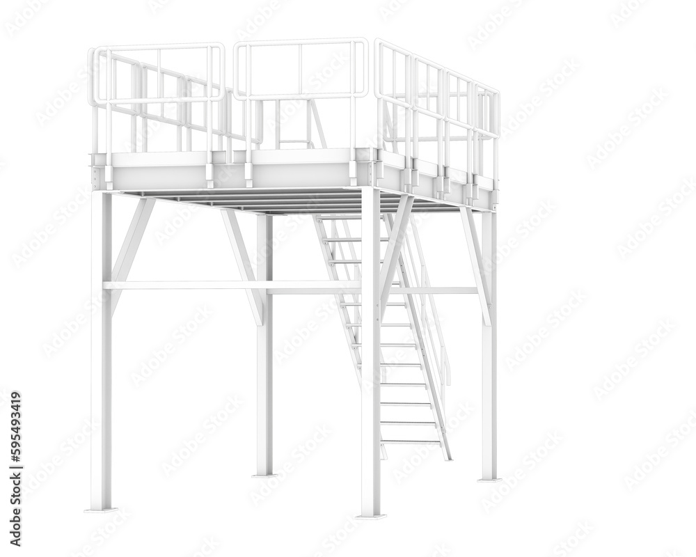 Platform isolated on transparent background. 3d rendering - illustration Platform isolated on transparent background. 3d rendering - illustration