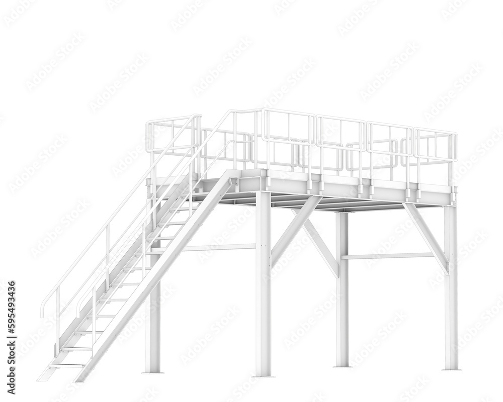 Platform isolated on transparent background. 3d rendering - illustration Platform isolated on transparent background. 3d rendering - illustration