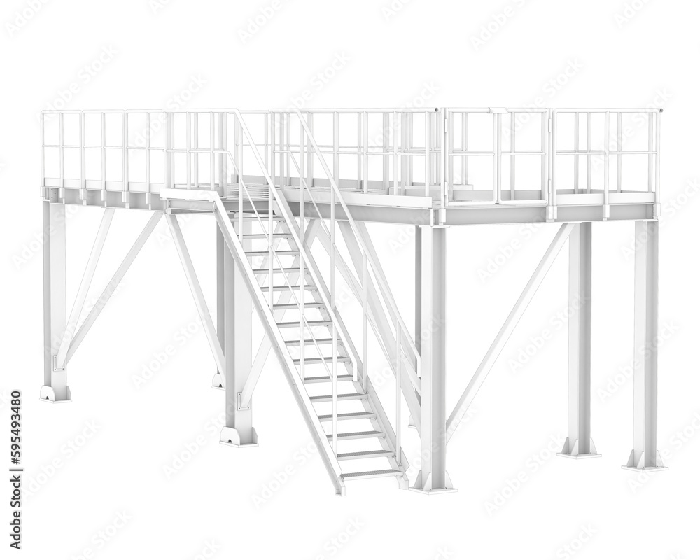Platform isolated on transparent background. 3d rendering - illustration Platform isolated on transparent background. 3d rendering - illustration