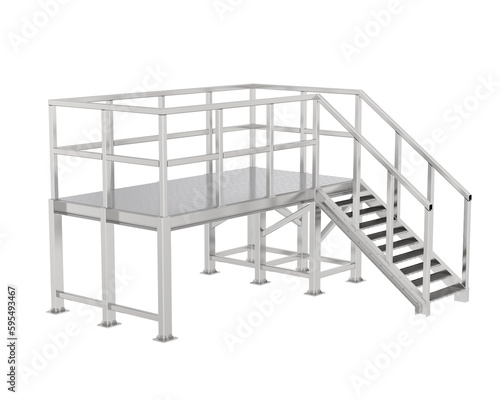 Platform isolated on transparent background. 3d rendering - illustration