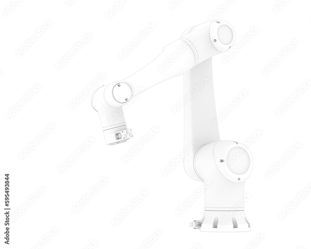 Robot arm isolated on transparent background. 3d rendering - illustration Robot arm isolated on transparent background. 3d rendering - illustration