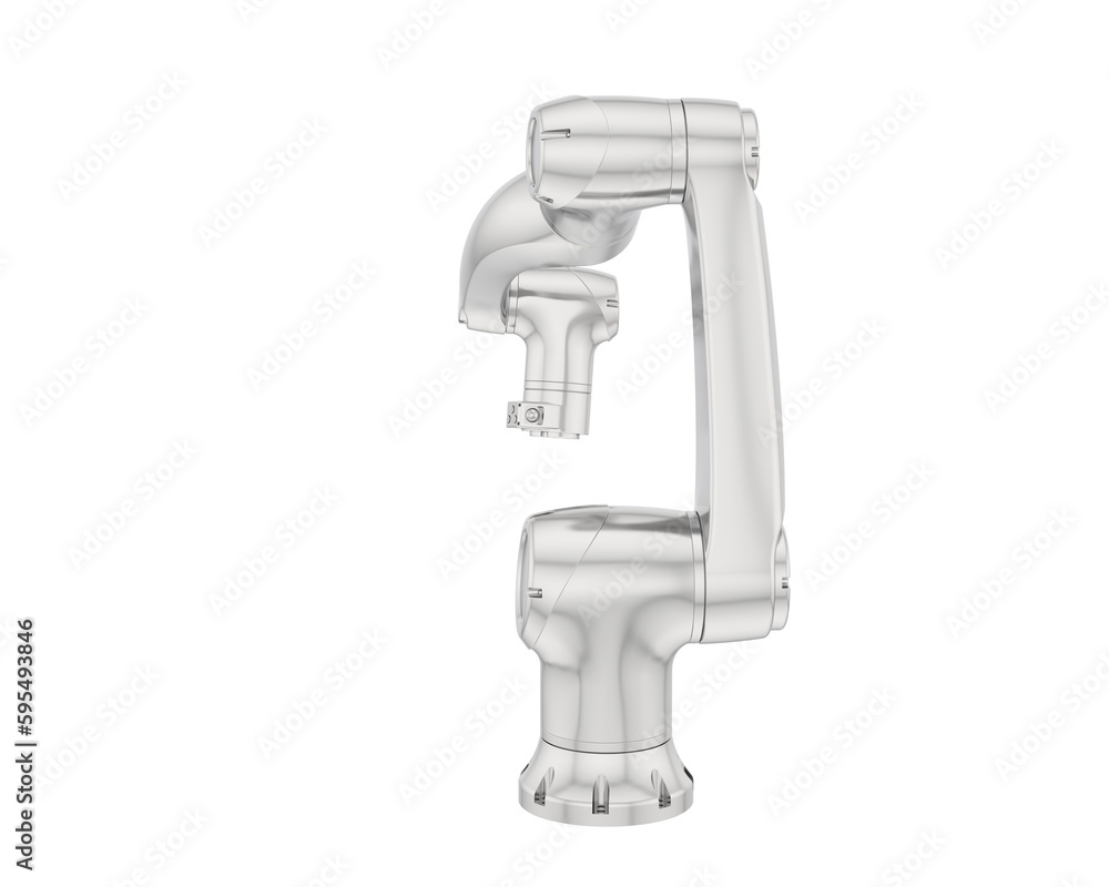 Robot arm isolated on transparent background. 3d rendering - illustration Robot arm isolated on transparent background. 3d rendering - illustration