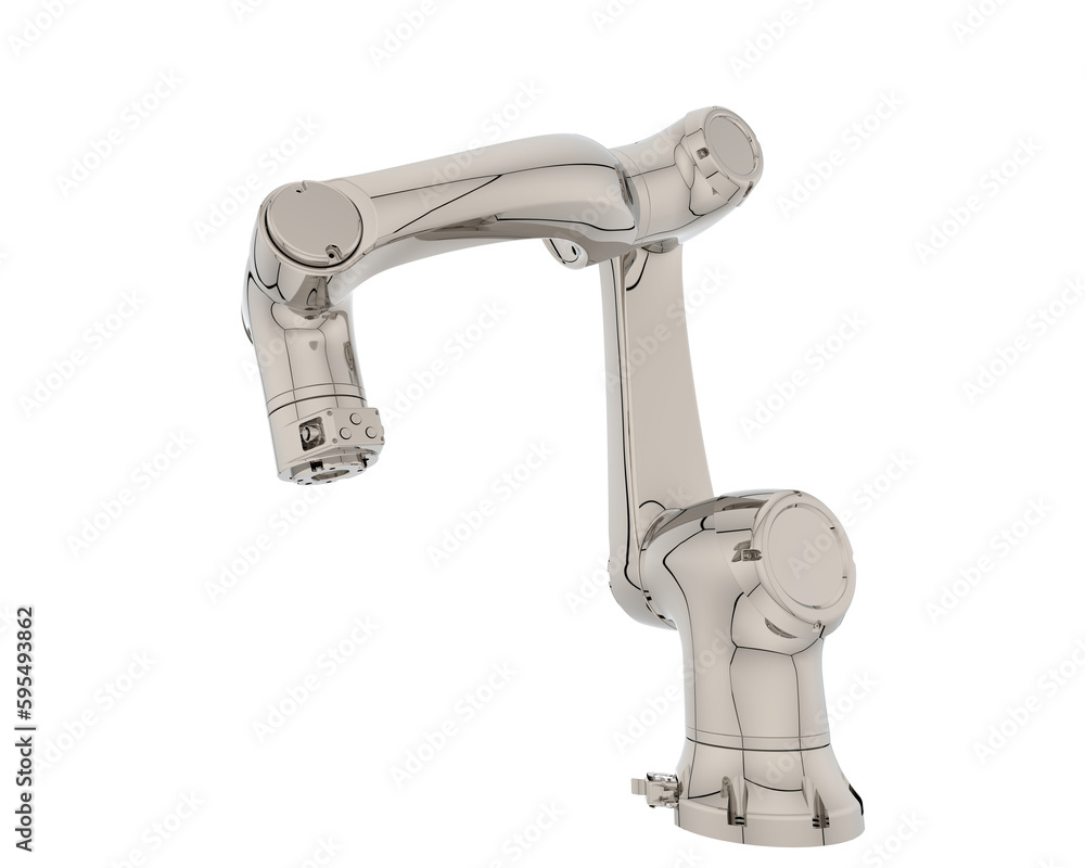 Robot arm isolated on transparent background. 3d rendering - illustration Robot arm isolated on transparent background. 3d rendering - illustration