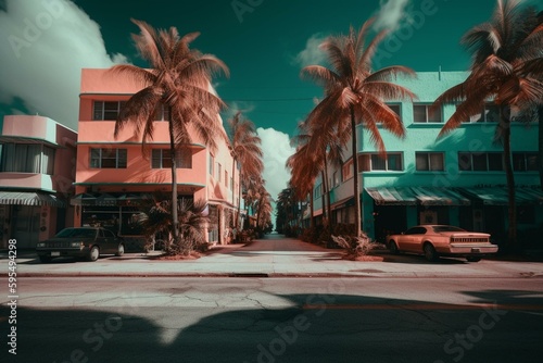 A compilation of the South Beach Miami area. Generative AI © Miriam