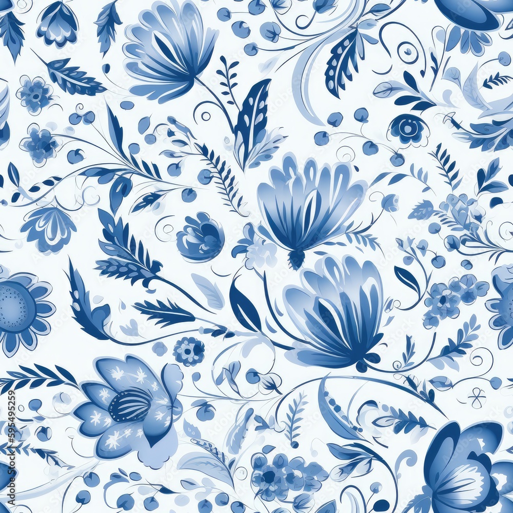 Repeating floral pattern. Repeating floral pattern.