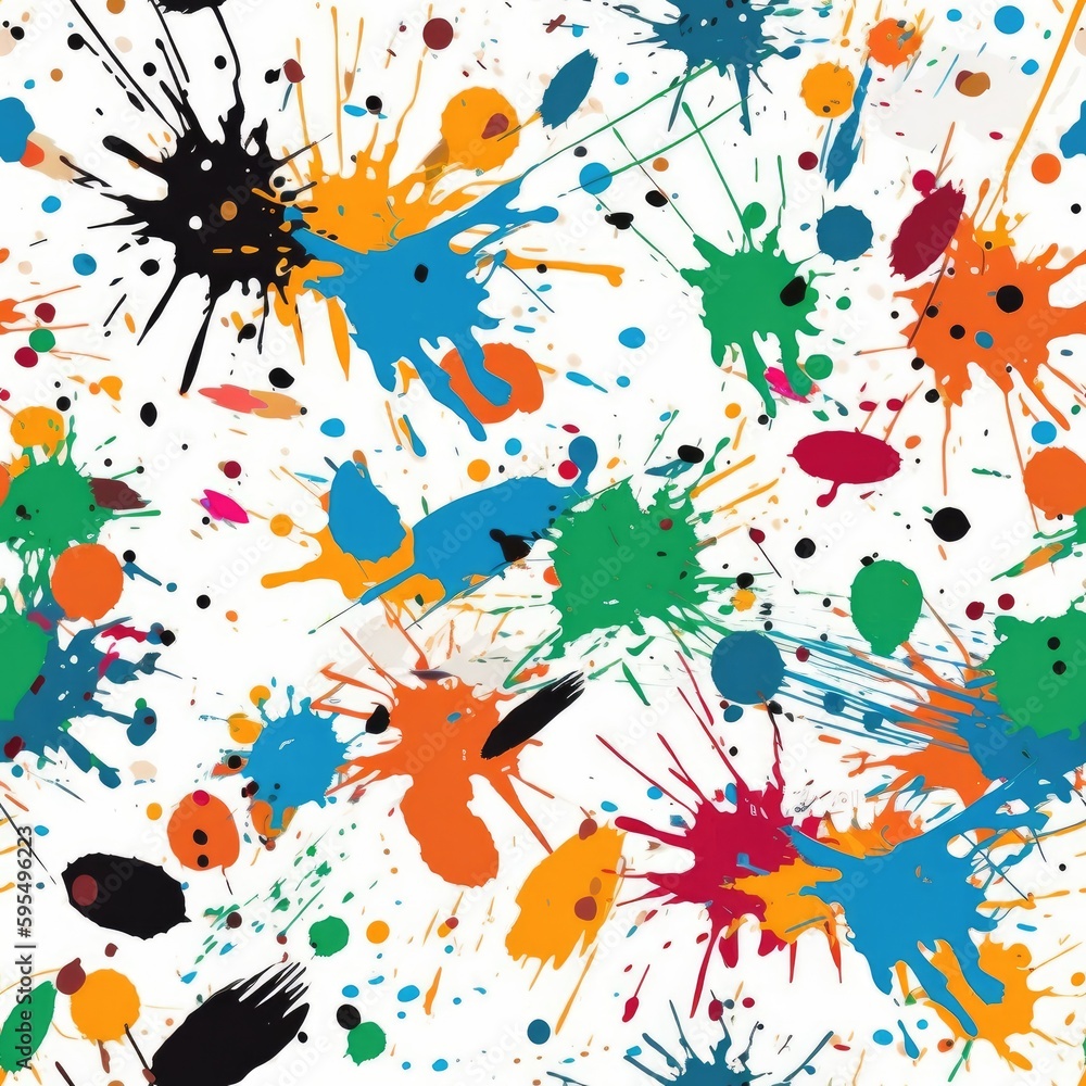 Repeating paint splatter pattern. Repeating paint splatter pattern.