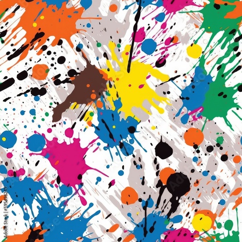 Repeating paint splatter pattern.