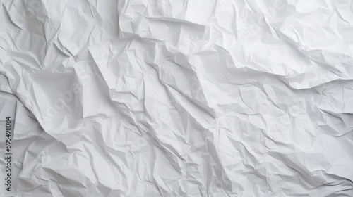 white crumpled paper texture background Generative AI