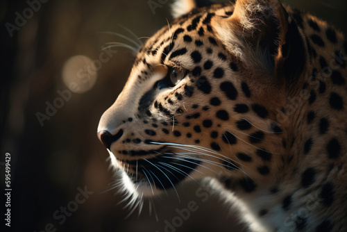close up of leopard
