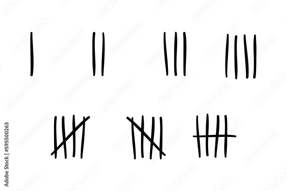 Tally mark icon isolate on transparent background. Tally mark icon isolate on transparent background.