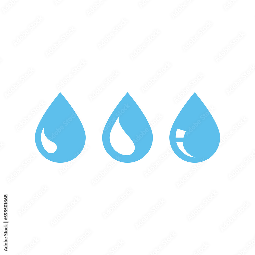 Water drops vector icon set. Simple drop of water icons. Water drops vector icon set. Simple drop of water icons.
