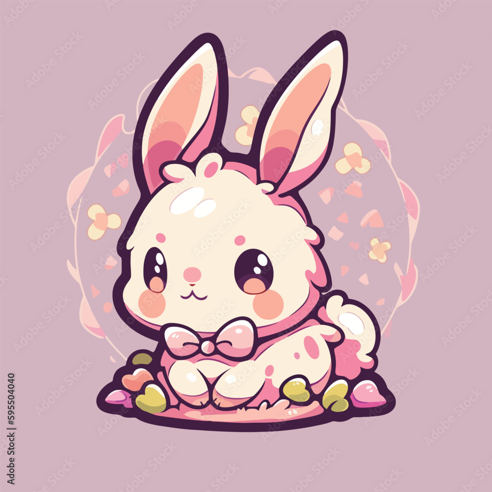 Bunny with a bow and a bow. Bunny with a bow and a bow.