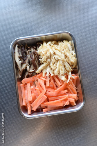 Preparing the ingredients you need for cooking. photo