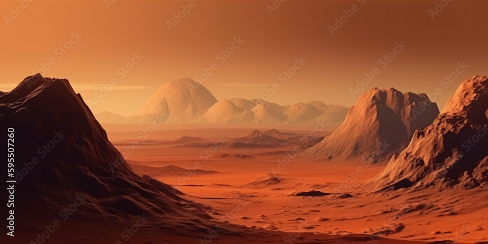 Sfondo di Marte. Ai Generated
