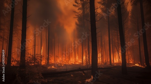 The Devastating Impact of Forest Fires. Generative AI