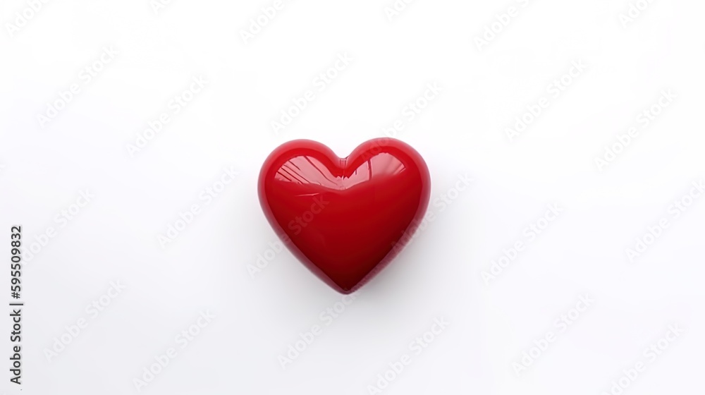 Symbol of Love and Valentine's Red heart shape isolated on white background. Symbol of Love and Valentine's Red heart shape isolated on white background.