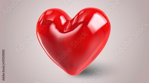 Symbol of Love and Valentine s Red heart shape isolated on white background.