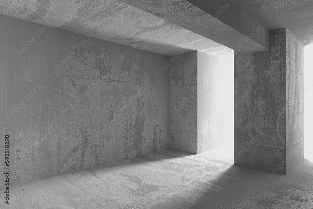 Abstract interior design concrete room. Architectural background Abstract interior design concrete room. Architectural background