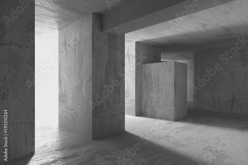 Abstract architecture interior background. Modern concrete room